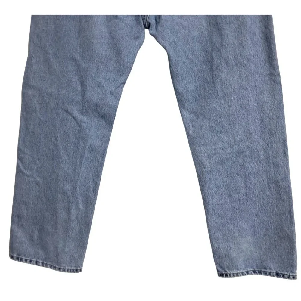 Levis 505 Regular Mens Jeans 40x30 Light Wash Whiskered Straight Leg Classic Den